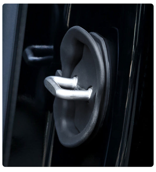 Silicone Door Latch Lock Protector Soundproof 4Pcs For Tesla Model 3 Y - Teslauaccessories